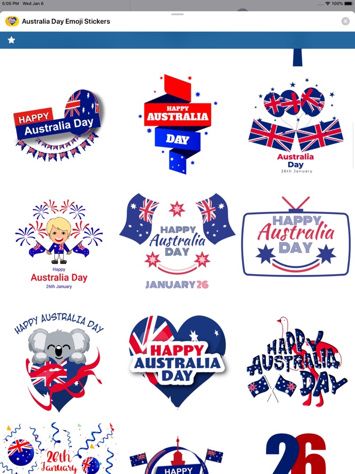Australia Day Emoji Stickers