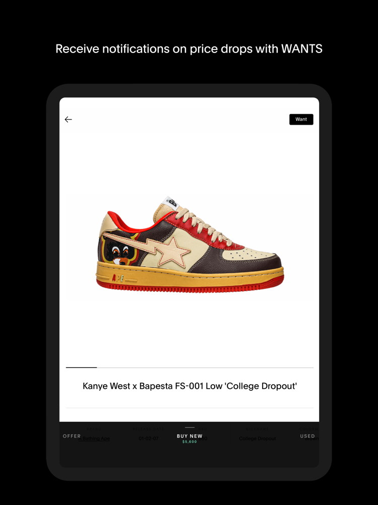 goat sneakers tracking