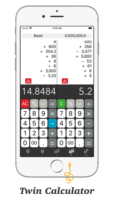 Calculator + - Twin Plus App # screenshot 3