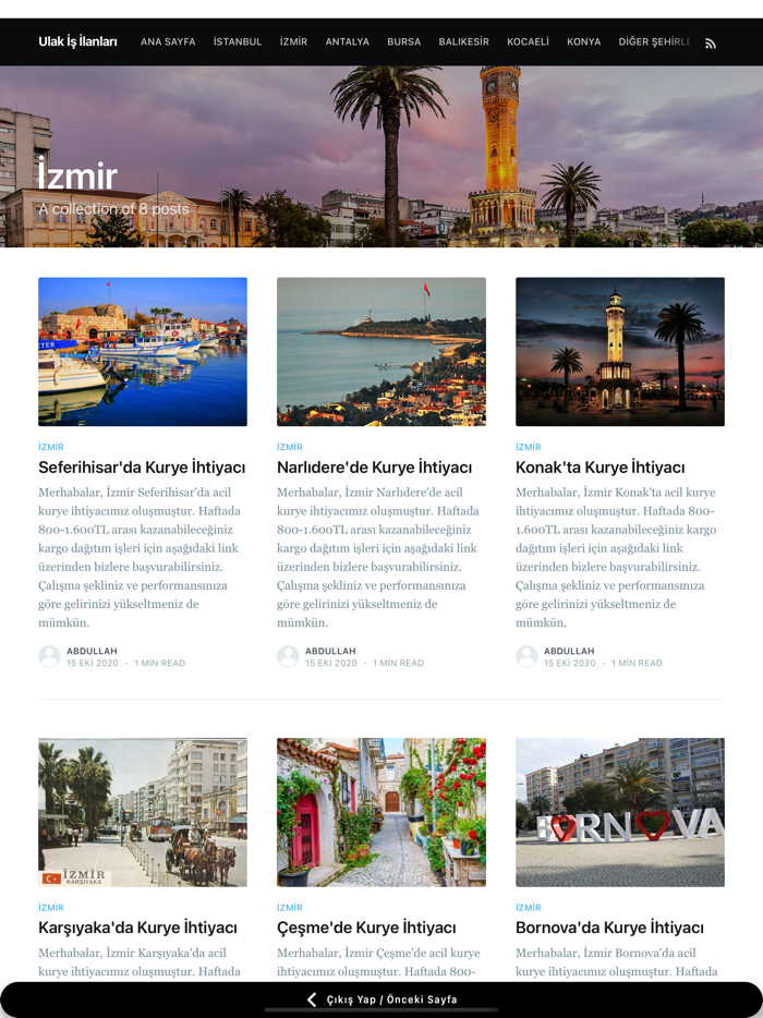 Ulak İş İlanları