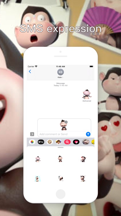 Duobao Monkey-iMessage表情贴纸