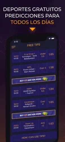 Captura 1 WinTips Pronósticos Deportivos iphone