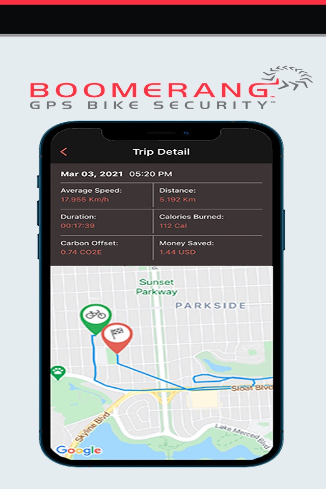 Boomerang's Cyclotrac GPS Bike screenshot 3