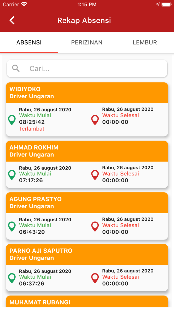 Absenku PT. Lestari Alam