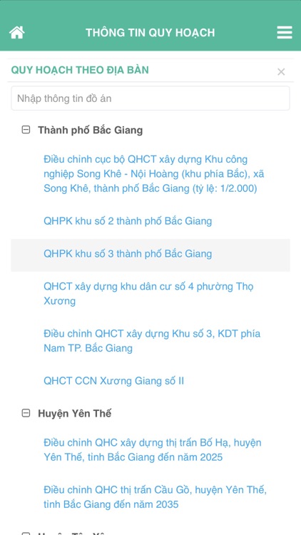 Quy hoạch Bắc Giang