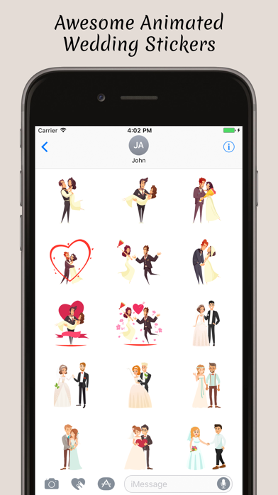 How to cancel & delete Animated Wedding Stickers for Couples from iphone & ipad 1