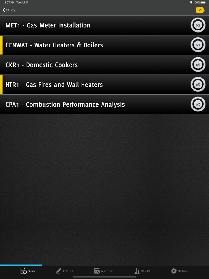 ACS Gas Appliances Exam CCN1