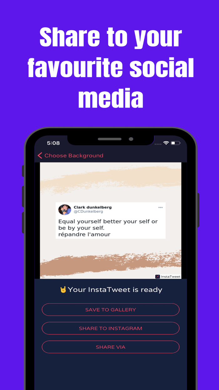 InstaTweet - make tweet to pic