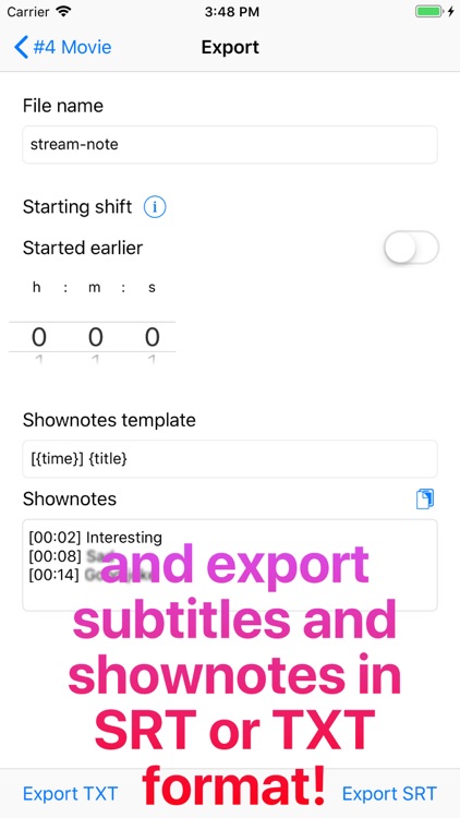 Auto voice subtitles shownotes screenshot-3