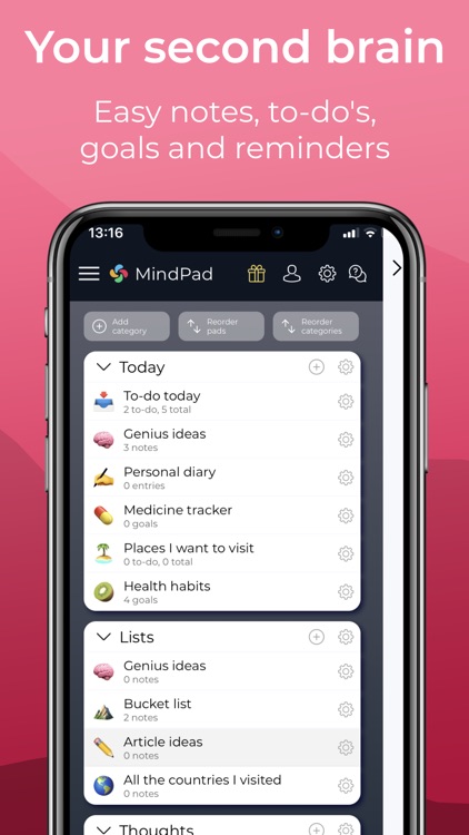 MindPad: Notes, To-dos, Habits