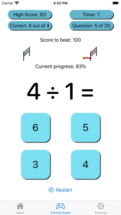 Math Race: Basic Operations screenshot-4