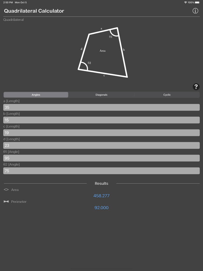 Quadrilateral Calculator