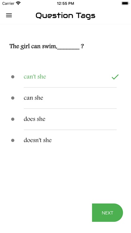 English Question Tags Practice screenshot-5