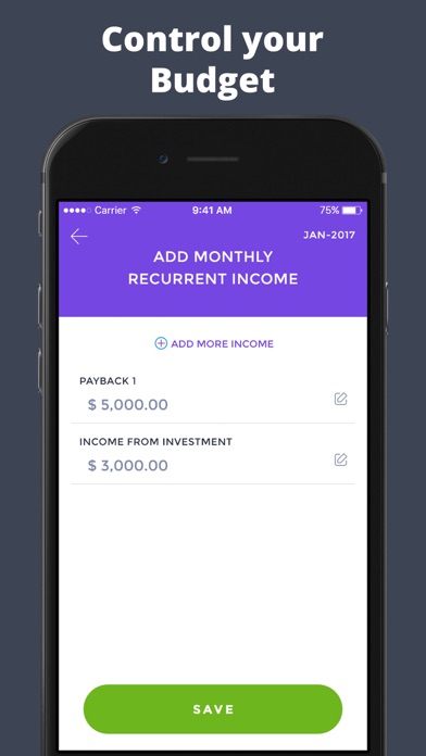 Budget Finance Tracker - 毎日の予算のスクリーンショット4 Budget Finance Tracker - 毎日の予算のスクリーンショット4