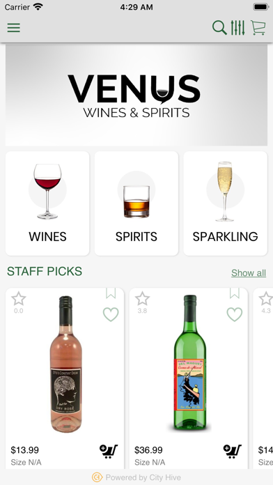 venus wines and spirits screenshot 2