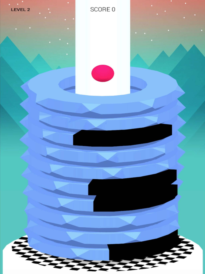 Stack Spiral Jump Fall Ball