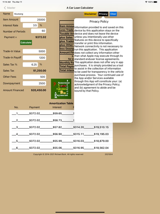 A Car Loan Calculator screenshot-3