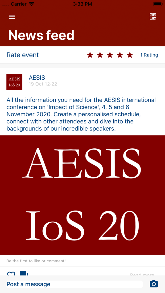 AESIS IoS20 conference