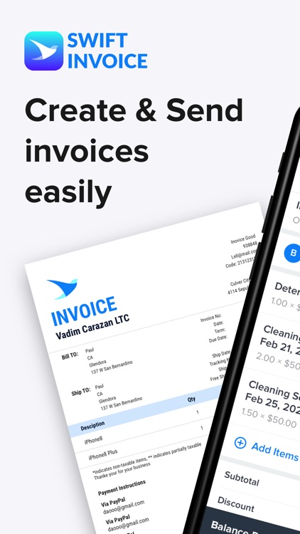 Swift Invoice, Invoice Maker, screenshot-0