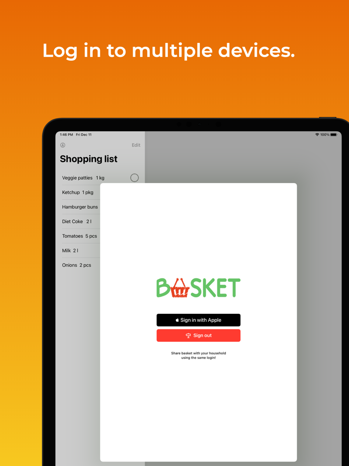 Basket Shopping List