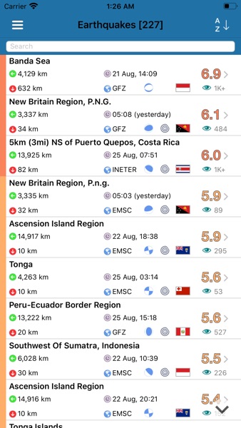 【图】地震 + 地图，信息，警报 – Earthquake+(截图2)