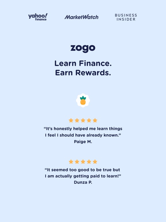 iPad Image of Zogo: Finance Simplified