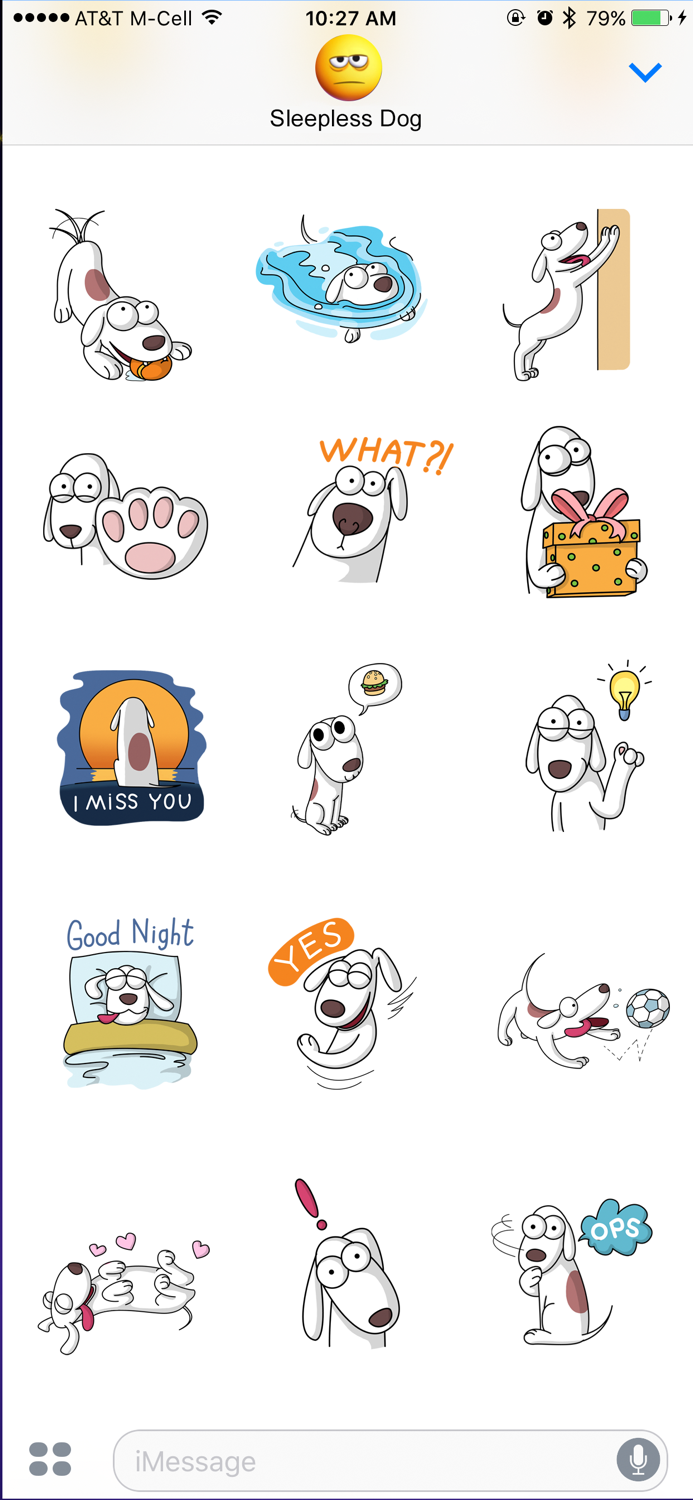 Sleepless Dog Stickers