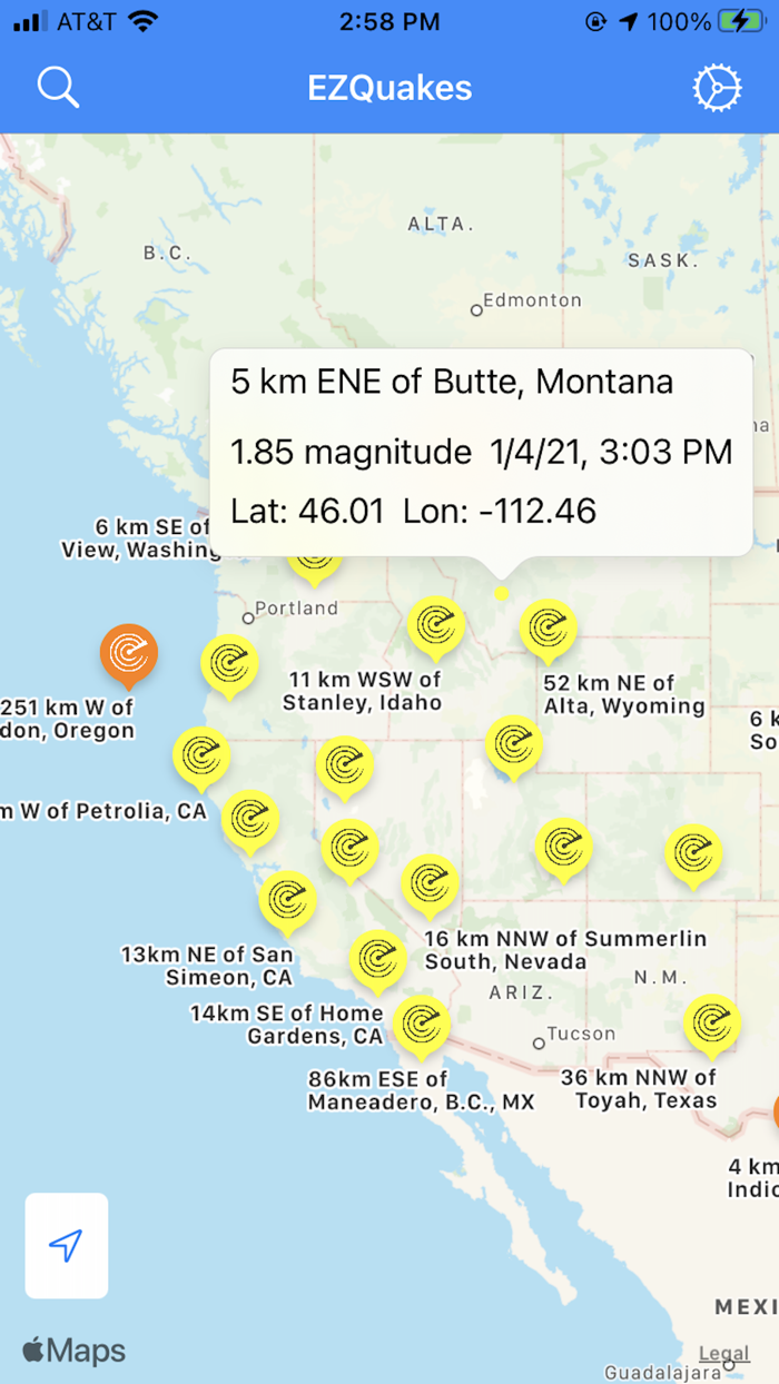 Earthquake Tracker USGS