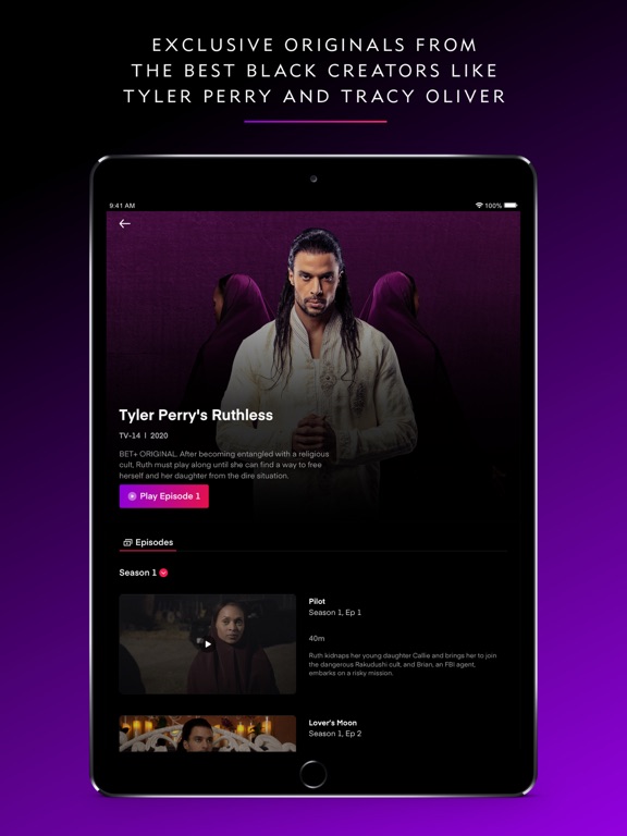 iPad Image of BET+