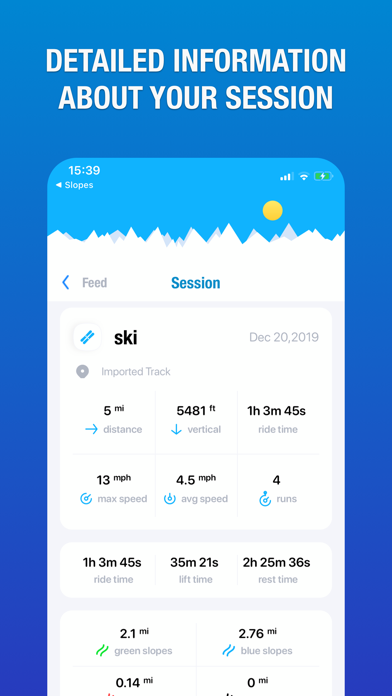 Ski & snowboard tracker screenshot 2