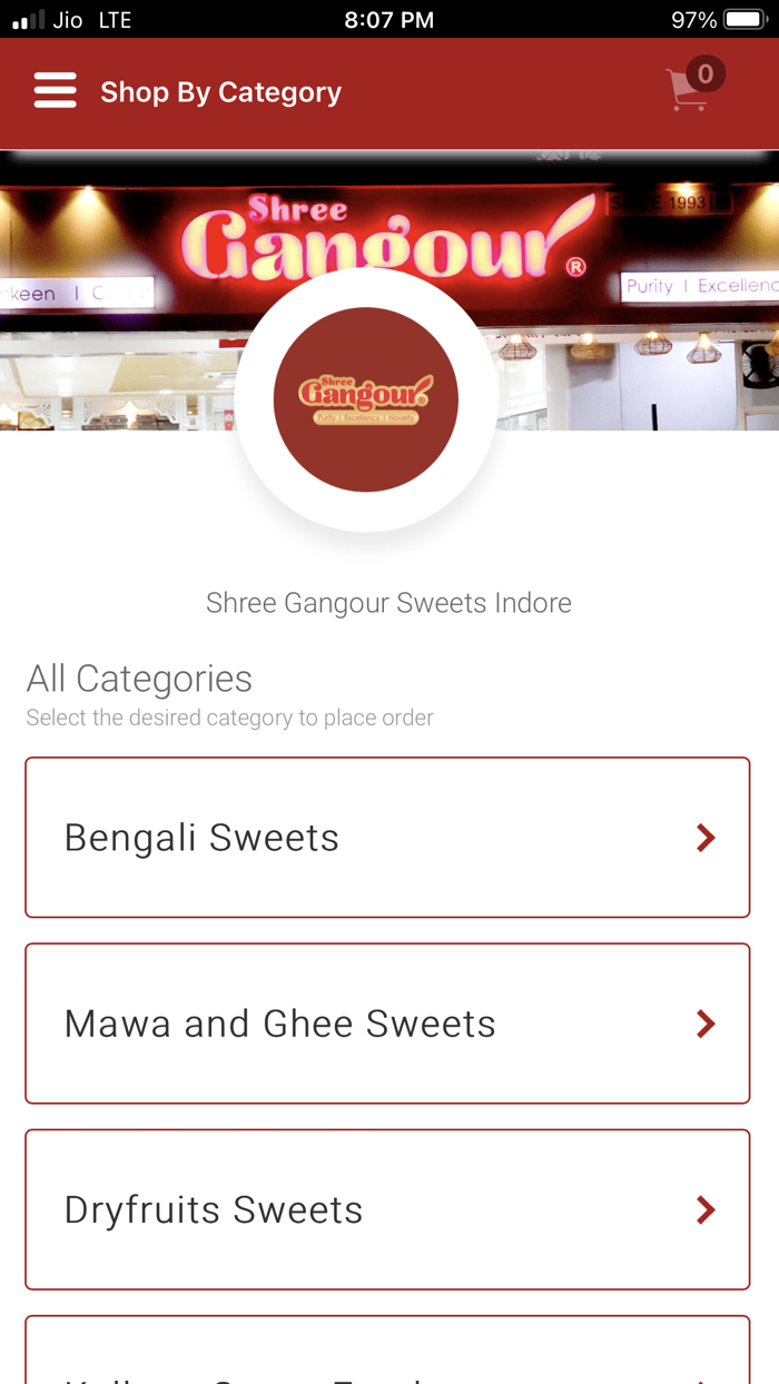 Shree Gangour Sweets Indore