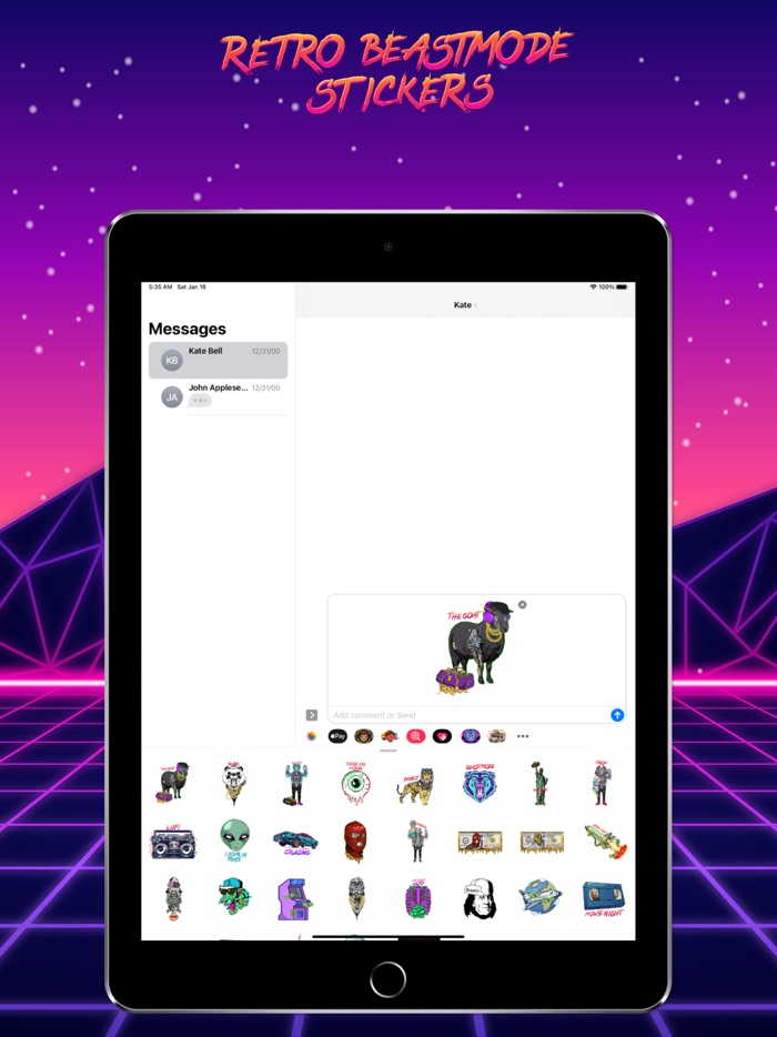 Retro Beastmode Stickers