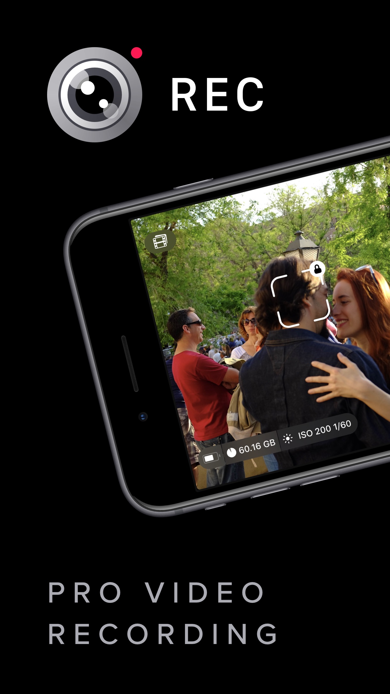 Screenshot do app REC - Pro Video Camera