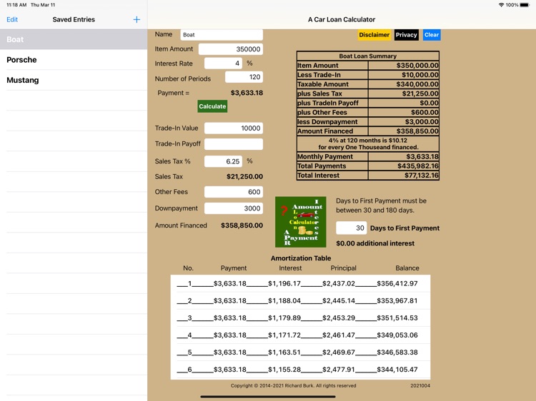 A Car Loan Calculator screenshot-7