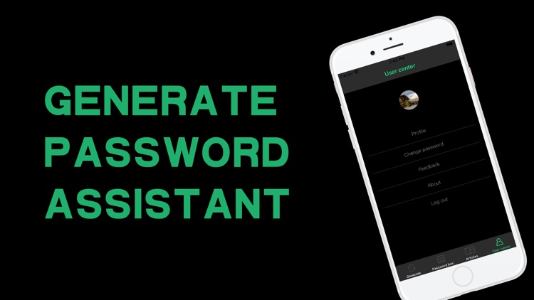 Generated password assistant