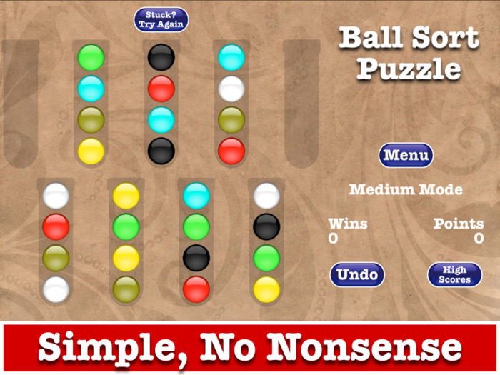 Ball ◯ Sort ◯ Puzzle ◯ Game