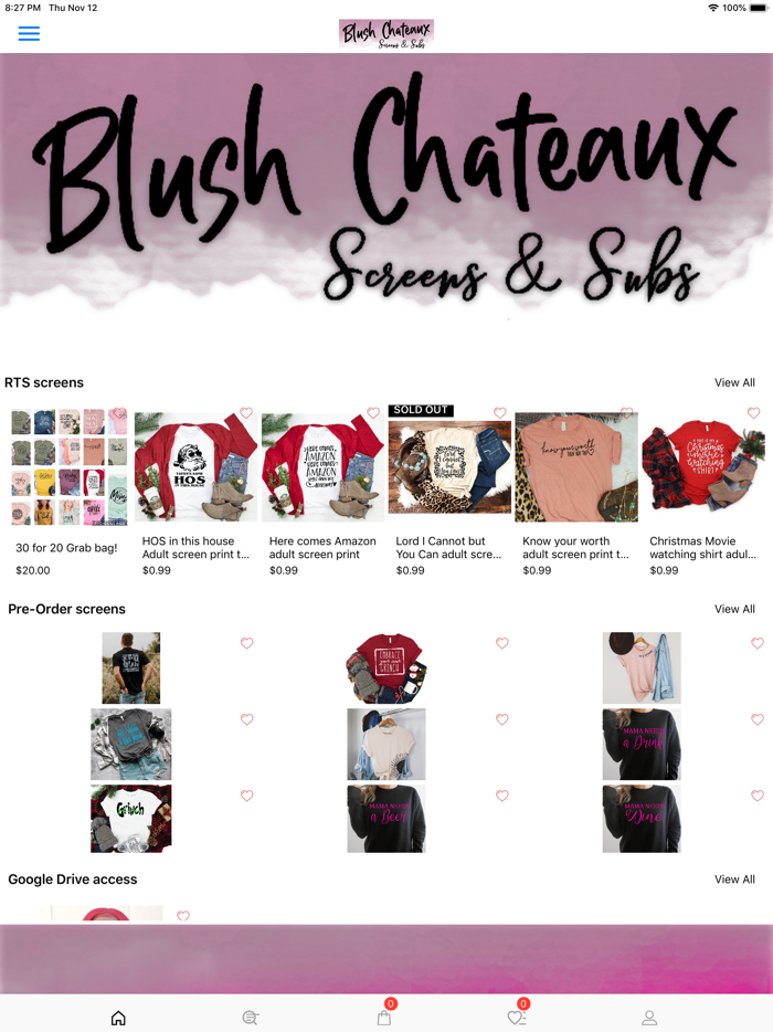 Blush Chateaux Screens