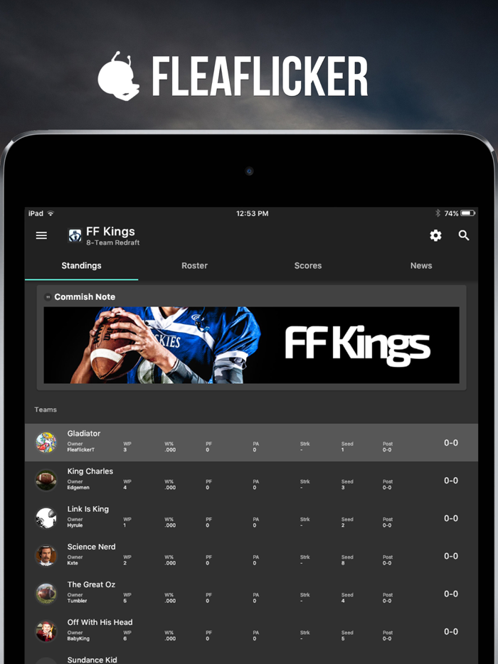 Fleaflicker Fantasy Leagues
