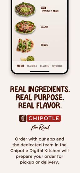 Chipotle app screenshot