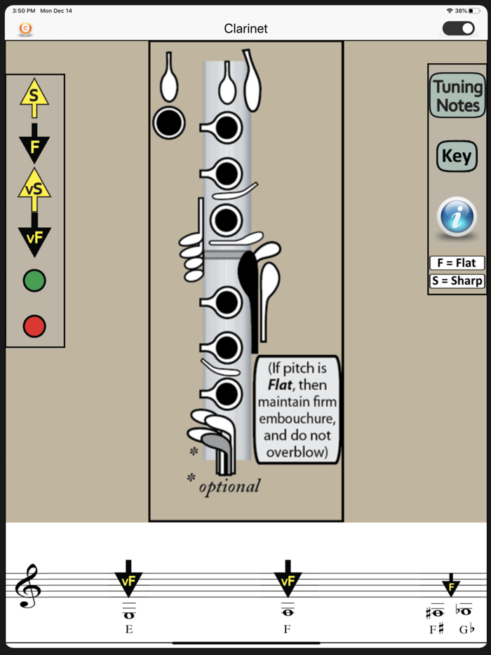 Clarinet Fingering  Tuning