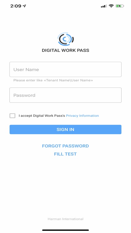 Harman Digital Work Pass