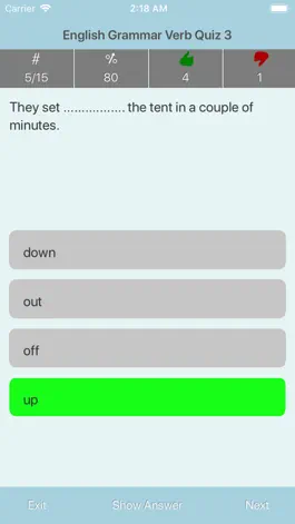 Game screenshot English Grammar Verbs Quiz hack