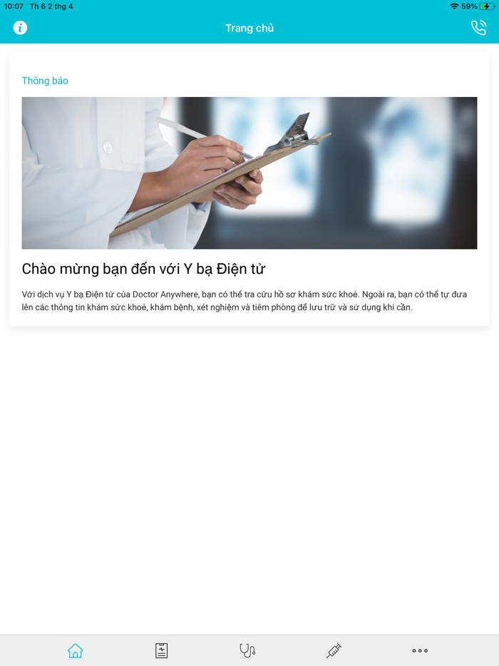 Y bạ điện tử Doctor Anywhere