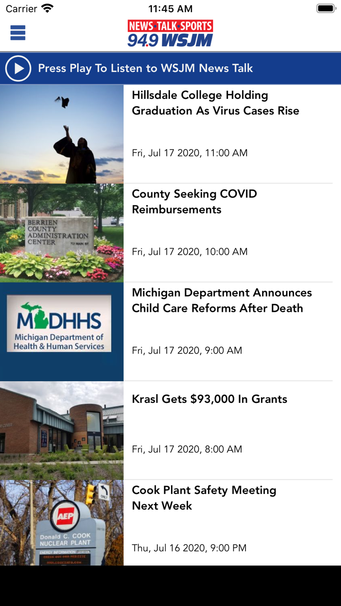 News/Talk/Sports 94.9 WSJM