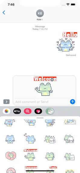 Game screenshot Cute Frog Stickers pack mod apk