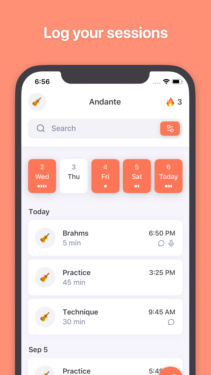 Andante - Practice Journal