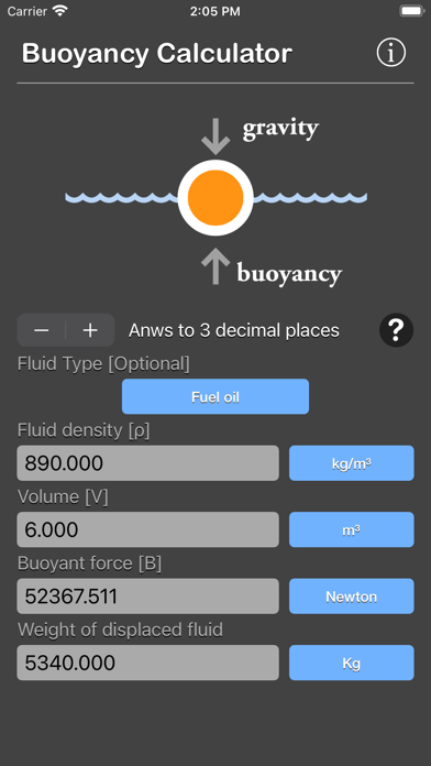 Buoyancy Calculator screenshot 3