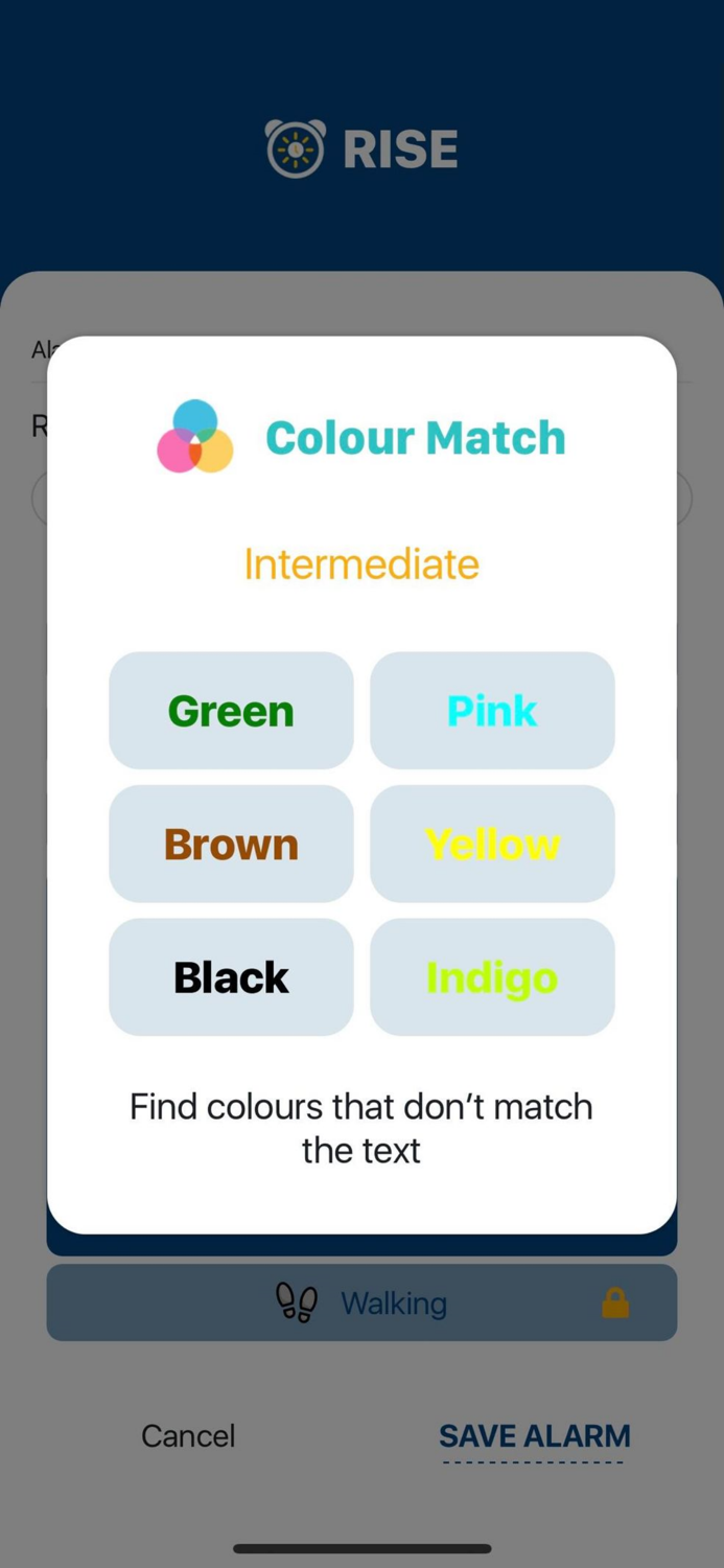 Rise Alarm Wake Up Game