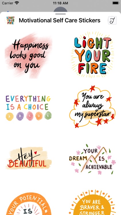 Motivational Self Care Sticker screenshot-3