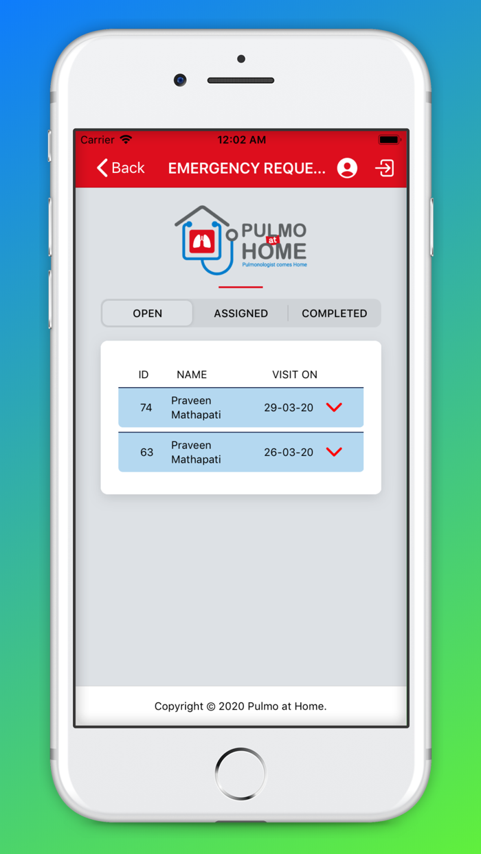 Visiting Pulmonologist